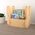 X&amp;Y Furniture For Growth Cyan Lemon Bunny Wooden Organiser for Kids (1 Years &amp; Above), Made of Birch Plywood, Stationery &amp; Books Holder, Wooden Bunny Organizer, Eco Friendly (Natural)