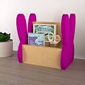 X&amp;Y Furniture For Growth Cyan Lemon Bunny Wooden Organiser for Kids (1 Years &amp; Above), Eco-Friendly Wooden Organizer, Stationery Holder, Bunny Organizer, Eco Friendly, (Fluorescent Purple)