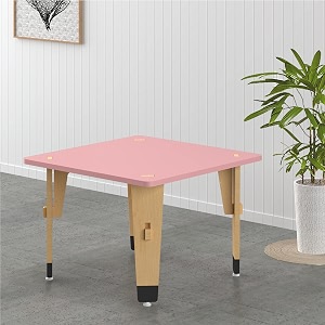 xampy furniture for growth eco-friendly wooden study table for kids 6 months to 3 years  multipurpose activity table  easy diy  child safe with round corners  ideal for home nursery amp kindergarten pink