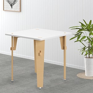 xampy furniture for growth lime fig kids study table 5-8 years  2 seater multipurpose eco-friendly table  child safe non toxic coatings diy sturdy  elegant for kids bedroom living room amp preschools white
