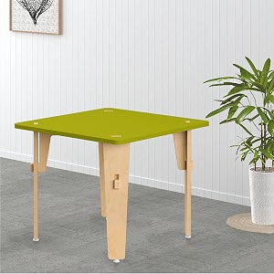 xampy furniture for growth lime fig kids study table 2-5 years montessori inspired  non toxic paint amp polish  durable modern easy to assemble  birch plywood  perfect for homes amp preschool green