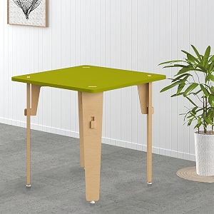 xampy furniture for growth lime fig multipurpose activity table for kids 5-8 years  2 seater study table  durable easy to assemble birch ply wood  perfect for homes amp preschools green