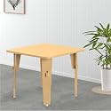 X&amp;Y Furniture For Growth Lime Fig Wooden Table for Kids (2-5 Years) | 2 seater for Study, Eat or Play | Eco-friendly Child Safe Non Toxic Coatings | Quick DIY Sturdy | Stylish for Homes &amp; Preschools (Natural)
