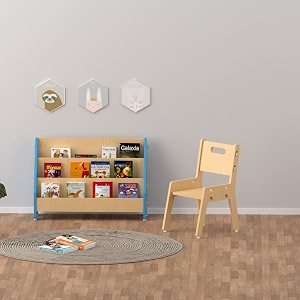 xampy furniture for growth ochre olive book rack - l 1 year amp above sustainable birch ply wood  perfect for kids  library premium bookcase  self assembly  sturdy non toxic paint finish  blue