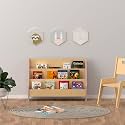 X&amp;Y Furniture For Growth Ochre Olive Book Rack - L (1 Year &amp; Above) | Made from Sustainable Birch Ply Wood | Perfect for Kids Study Room Bookcase | Self Assembly | Sturdy Floor Mounting Elegant Bookshelf | (Pink)