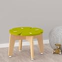X&Y Furniture For Growth White Grape Wooden Stool Seat for Baby Kids Study & Activity (1-7 Years), Round Study Stool Seat, Furniture with Round Corners for Safety of Kids, Durable for Preschool(Green)