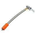 X AUTOHAUX 1 Pcs 7.9" Flexible Tire Inflator Hose Adapter M6 Thread Size Air Chuck with Hose for Standard Tire Valve Fine Thread Without Air Release Valve