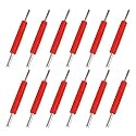 X AUTOHAUX 12pcs Car Truck Motorcycle Rv Tire Valve Core Remover Tool Dual Head Tire Valve Core Remover Installer Tools
