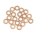 X AUTOHAUX 20pcs Metric M6 x 9mm x 1mm Copper Flat Washer Sealing