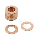 X AUTOHAUX 13mm Inner Dia Copper Crush Washers Flat Sealing Gaskets 20pcs