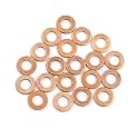 X AUTOHAUX 20pcs 6mm Inner Dia Copper Washers Flat Sealing Gasket Ring