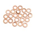 X AUTOHAUX 20pcs M6 x 10mm x 1mm Copper Flat Washer Sealing Gasket Ring