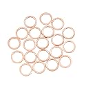 X AUTOHAUX 20pcs M8 x 11mm x 1mm Copper Flat Washer Sealing Gasket Ring