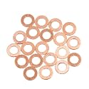 X AUTOHAUX 20pcs M8 x 14mm x 1mm Copper Flat Washer Sealing Gasket Ring for Screw Bolt Nut