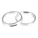 X AUTOHAUX 2pcs OD 73.1mm to ID 66.1mm Aluminium Alloy Car Hub Centric Rings Wheel Bore Center Spacer