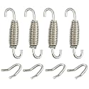 X AUTOHAUX 4 Set 55mm 2.17" Motorcycle Exhaust Pipe Spring Stainless Steel