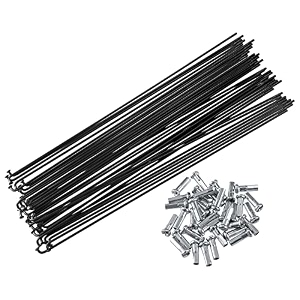 x autohaux 40 pcs bicycle steel spokes 14g bike spoke 222mm length with nipples for most bicycle