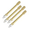 X AUTOHAUX 4pcs 100mm/3.94" Brass Tire Valve Extension for Car