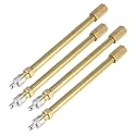 X AUTOHAUX 4pcs 120mm/4.72" Brass Tire Valve Extension for Car