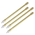 X AUTOHAUX 4pcs 180mm/7.09" Long Brass Tire Valve Extension for Car