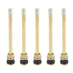 x autohaux 5pcs tr574 copper commercial valve stem tubeless vacuum tyre valve stem gold tone for bus truck