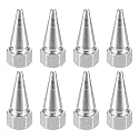 X AUTOHAUX 8pcs Silver Tone Spike Wheel Tyre Tire Valve Air Stem Cap Cover Universal for Car Truck Motorcycle Bike