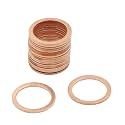 X AUTOHAUX Copper Crush Washers Flat Sealing Gaskets 16 x 21mm 20pcs