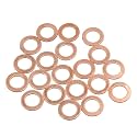 X AUTOHAUX M11 x 18mm x 1mm Copper Washers Flat Sealing Gaskets 20pcs