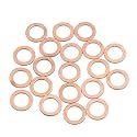 X AUTOHAUX M12 x 18mm x 1mm Copper Flat Washers Sealing Gaskets Rings 20pcs