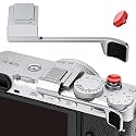 X-E5 XE5 Thumb Up Grip w Shutter Button for Fuji Fujifilm XE5 Thumb -Silver