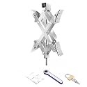 X-Shaped RV Wheel Chock Fit 3.25” to 10.5” Camper Wheel Chock Stabilizer Scissor with Accessories Pair for Travel Trailer, Heavy Duty Tire Wheel Chock Scissor Locking X Chock, 1Pack