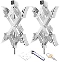 X-Shaped RV Wheel Chock Fit 3.25” to 10.5” Camper Wheel Chock Stabilizer Scissor with Accessories Pair for Travel Trailer, Heavy Duty Tire Wheel Chock Scissor Locking X Chock, 2Pack