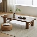 Japanese Style Sheesham Wood Coffee Table for Living Room, Dining Room, Bedroom, Kitchen, Office Home Decor (60x50x38)