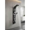 X-Xonier® 304 Grade Stainless Steel Shower Panel 7 in 1 Shower System Handshower with Waterfall Outlet Tub Spout Body Massage Spray With Hot &cold Mixer Black