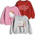 X2O Cotton Kids Sweatshirts with Round Neck and Ribbed Full Sleeves (Pack of 2) (Multicolor)