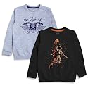 X2O Cotton Kids Sweatshirts with Round Neck and Ribbed Full Sleeves (Pack of 2) (Multicolor)