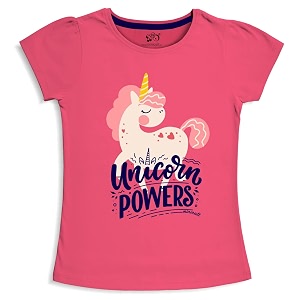 X2O Girls Half sleeeves Cotton Tshirt with