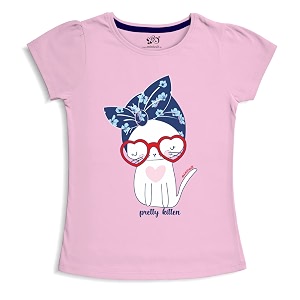 X2O Girls Half sleeeves Cotton Tshirt with