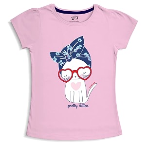 X2O Girls Half sleeeves Cotton Tshirt with