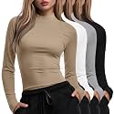Xaatren 4 Pack Womens Long Sleeve Underscrubs Mock Neck Shirts
