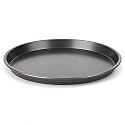 Xacton Carbon Steel Non-Stick Round Pizza Pan | Easy Release & Easy Clean | Heavy Duty Baking Tray for Pizza, Garlic Bread, Cookies & Tarts | Used in Microwave Oven, OTG Safe | Black - 26cm