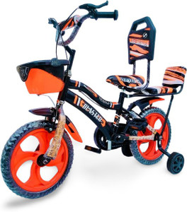 xaipro kidz bicycle 14 t blaster double seat orange 90 assembled for 2 to 4 year kids 14 t inch bmx cycle single speed orange rigid