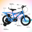 xaipro plus Hector Kids cycle 3 to 5 years (Single Speed, Rigid, Sky Blue) 14 T (inch) BMX Cycle