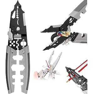 xbey 28 in 1 multifunctional wire stripper and cutter crimping tool - wire stripper crimping plier cable cutter multi-purpose wire stripper amp crimping tool 28 in1 wire stripper
