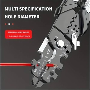 xbey wire stripper and cutter pliers tools for electrician 25-in-1 multifunctional wire stripping cutting and crimping with splitting and winding amp stainless steel hand tool pliers