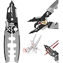 XBEY 12 in 1 Multifunction Stainless Steel Wire Stripper/Wire Crimping Tool, Wire Cutter, Wire Crimper, Cable Stripper, Wiring Tools and Multi-Function Hand Tool Pliers Wrench