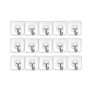 XBEY Durable Transparent Adhesive Wall Hooks -