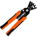 XBEY Multifunctional Wire Stripper and Cutter, Crimping Tool - Wire Stripper, Crimping Plier, Cable Cutter, Multi-Purpose Wire Stripper &amp; Crimping Tool (Orange Crown Plier)