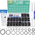 XBVV 1140 Pcs 21 Size Faucet O-Ring Assortment Kit with Food Grade Silicone Grease Lubricating for Pressure Washer Rubber Oring Plumbers Seal Repair