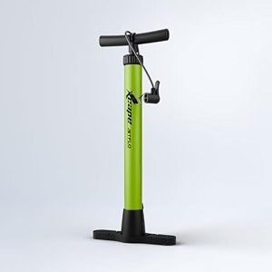 xcape jetflo pump  tyre inflation pump  metal body  foldable base  high pressure capacity green